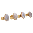 Grey and Gold Napkin Rings | Bowerbird Agata