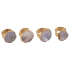 Grey and Gold Napkin Rings | Bowerbird Agata