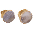 Grey and Gold Napkin Rings | Bowerbird Agata