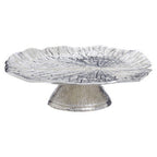 Silver Finish Lotus Leaf Cake Stand | Salma