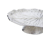 Silver Finish Lotus Leaf Cake Stand | Salma