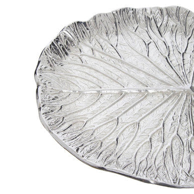 Silver Finish Lotus Leaf Cake Stand | Salma