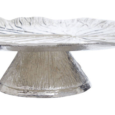 Silver Finish Lotus Leaf Cake Stand | Salma