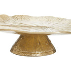Gold Finish Lotus Leaf Cake Stand | Salma