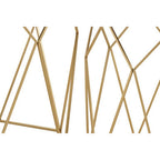 Set of 2 Gold Hexagonal Mirrored Top Side Tables with Gold Metal Frame | Avantis