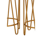 Set of 2 Mirrored Glass Top Side Tables with Gold Hairpin Legs Rounded Design | Avantis