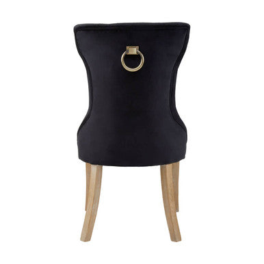 Black Buttoned Dining Chair | Kensington Townhouse