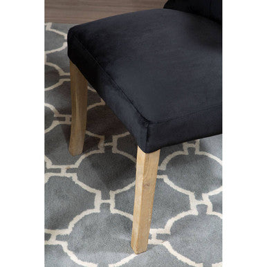 Black Buttoned Dining Chair | Kensington Townhouse
