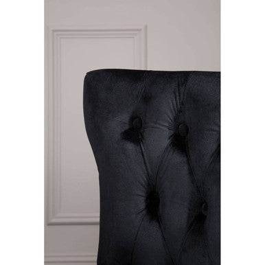 Black Buttoned Dining Chair | Kensington Townhouse