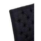 Black Linen Dining Chair with Wooden Legs | Kensington Townhouse