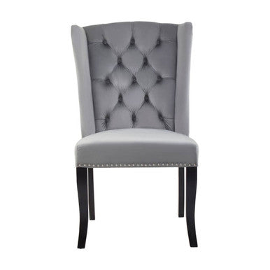 Grey Velvet Dining Chair | Kensington Townhouse