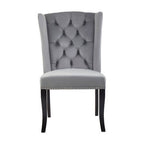 Grey Velvet Dining Chair | Kensington Townhouse