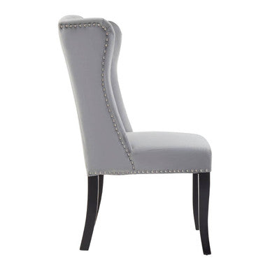 Grey Velvet Dining Chair | Kensington Townhouse