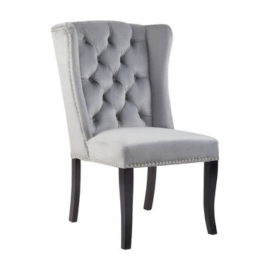Grey Velvet Dining Chair | Kensington Townhouse