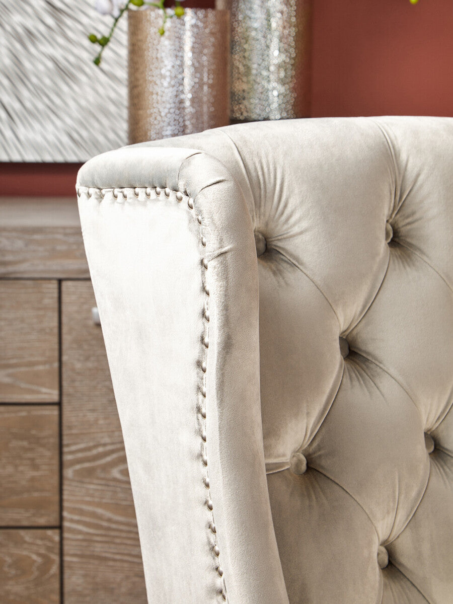 Grey Velvet Dining Chair | Kensington Townhouse