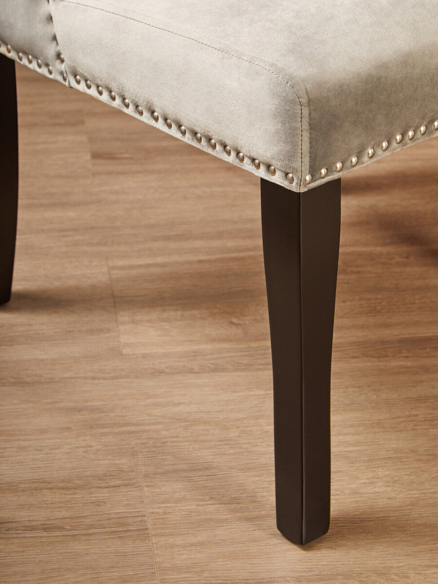 Grey Velvet Dining Chair | Kensington Townhouse