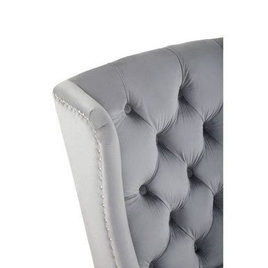 Grey Velvet Dining Chair | Kensington Townhouse