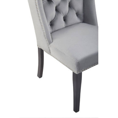 Grey Velvet Dining Chair | Kensington Townhouse