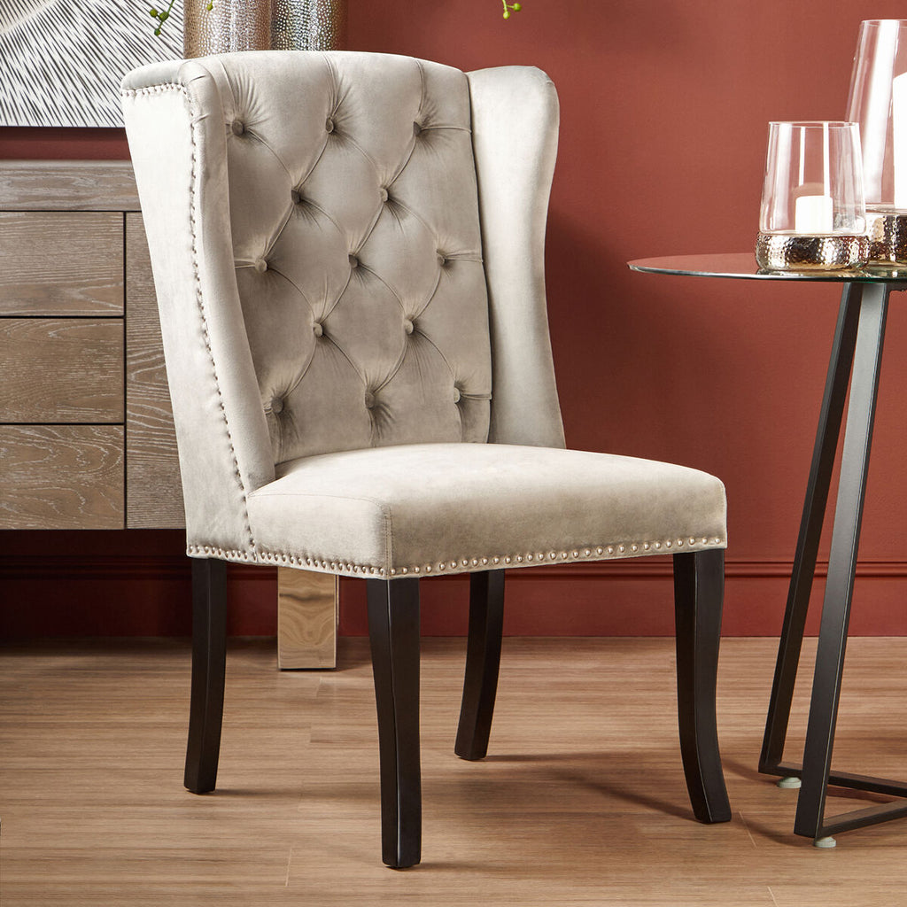 Grey Velvet Dining Chair | Kensington Townhouse