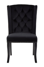 Black Velvet Dining Chair with Dark Legs | Kensington Townhouse