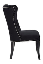 Black Velvet Dining Chair with Dark Legs | Kensington Townhouse
