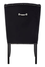 Black Velvet Dining Chair with Dark Legs | Kensington Townhouse