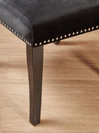 Black Velvet Dining Chair with Dark Legs | Kensington Townhouse