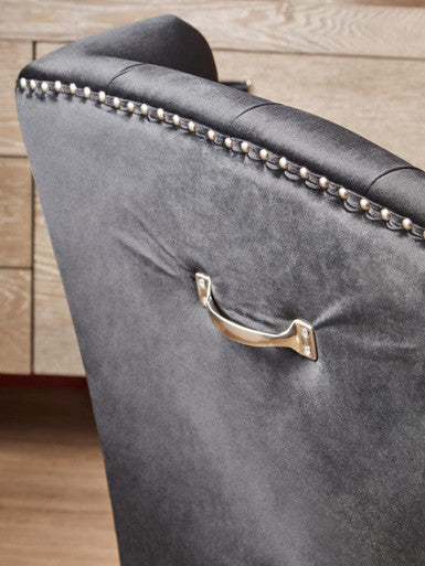 Black Velvet Dining Chair with Dark Legs | Kensington Townhouse