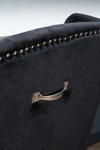 Black Velvet Dining Chair with Dark Legs | Kensington Townhouse