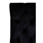 Black Buttoned Dining Chair with Antique Legs | Kensington Townhouse