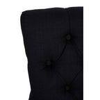 Black Linen Studded Dining Chair | Kensington Townhouse