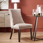 Natural Linen Dining Chair with Dark Legs | Kensington Townhouse