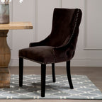 Grey Velvet Button Tufted Dining Chair | Kensington Townhouse