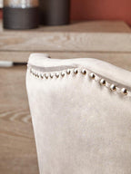 Grey Velvet Dining Chair with Antique Legs | Kensington Townhouse