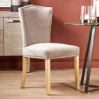 Grey Velvet Dining Chair with Antique Legs | Kensington Townhouse