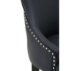 Charcoal Leather Effect Bar Chair | Kensington Townhouse