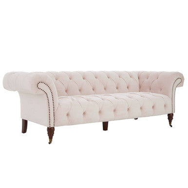 3 Seater Blossom Fabric Chesterfield Sofa, Suri