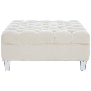 Sand Fabric Footstool | Samara