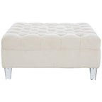 Sand Fabric Footstool | Samara