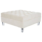 Sand Fabric Footstool | Samara