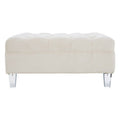 Sand Fabric Footstool | Samara