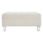 Sand Fabric Footstool | Samara