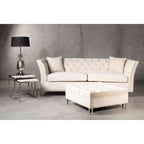 Sand Fabric Footstool | Samara