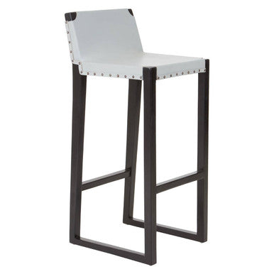 Grey Leather Bar Stool | Kendari