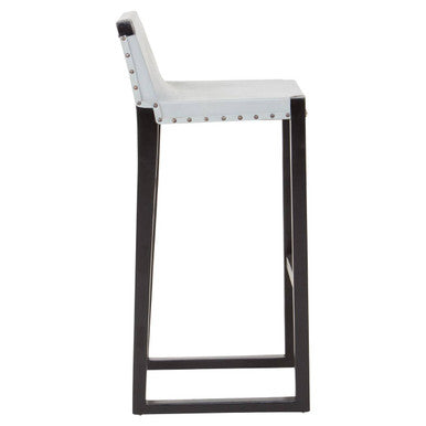Grey Leather Bar Stool | Kendari