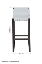 Grey Leather Bar Stool | Kendari