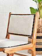 Natural Leather and Teak Wood Dining Chair | Kendari