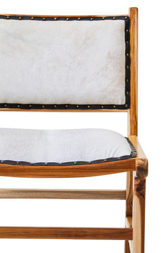 Natural Leather and Teak Wood Dining Chair | Kendari