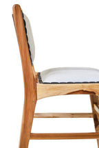 Natural Leather and Teak Wood Dining Chair | Kendari