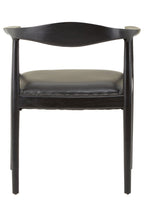 Black Leather and Teak Wood Chair | Kendari
